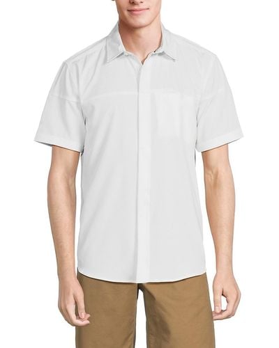 Kenneth Cole 'Short Sleeve Button Down Shirt - White