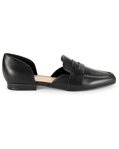 Nine West Ginta Penny D'orsay Flat Court Shoes - Black
