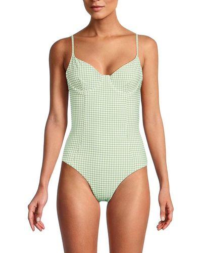 Onia Checked One-piece Swimsuit - Green