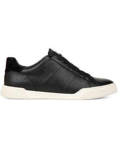 Vince Mercer Leather Trainers - Black