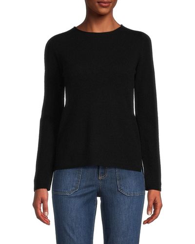 Sofia Cashmere Relaxed Cashmere Sweater - Black