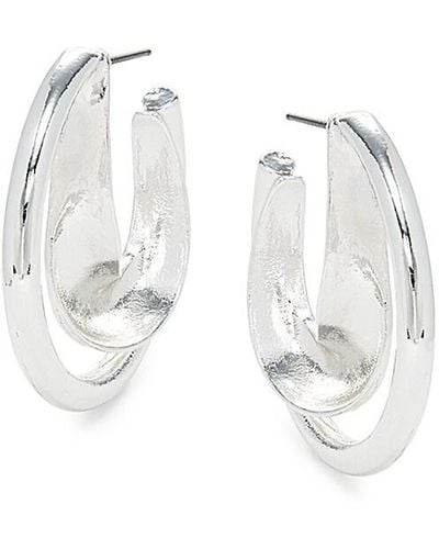 Shashi Lisette Hoop Earrings - White