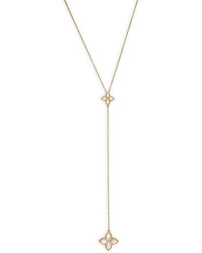 Roberto Coin 18K Rose Gold Diamond and Sapphire Necklace - 16KG1A