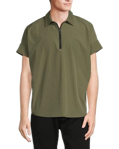 American Stitch 'Zip Front Polo - Green