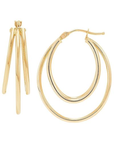 Saks Fifth Avenue 14k Yellow Gold Split Tube Hoop Earrings - Metallic