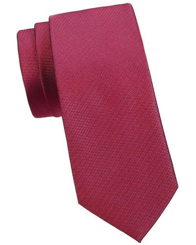 Hickey Freeman Woven Jacquard Tie - Red