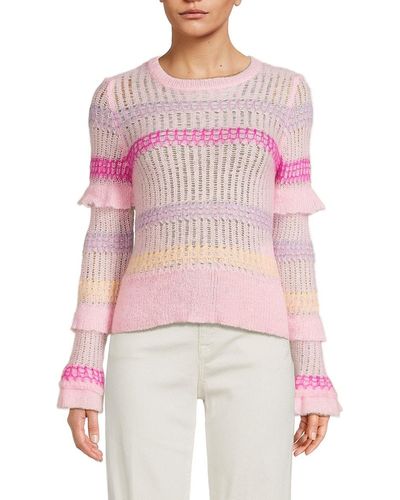 RED Valentino Mohair Blend Ruffle Jumper - Red