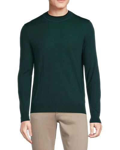 BOSS Nappi Crewneck Virgin Wool Sweater - Green