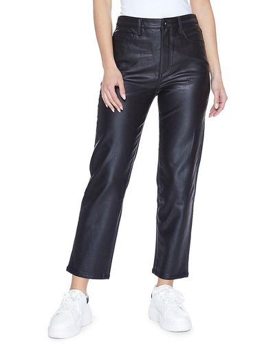 Blue Revival Revival Leather Or Not Straight Pants - Blue