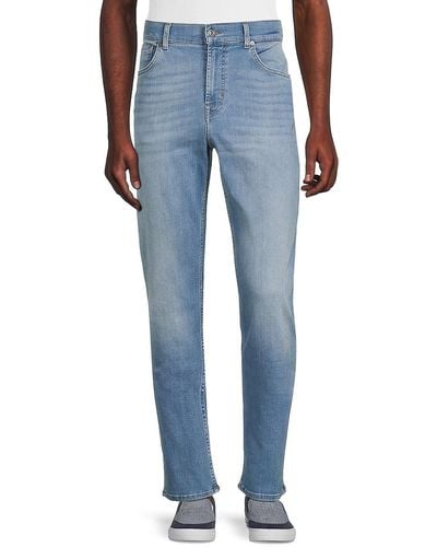 7 For All Mankind The Tapered Straight Whiskered Jeans - Blue