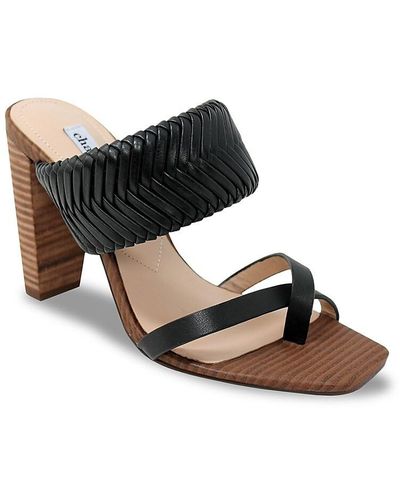 Charles David Horatio Woven Leather Sandals - Black