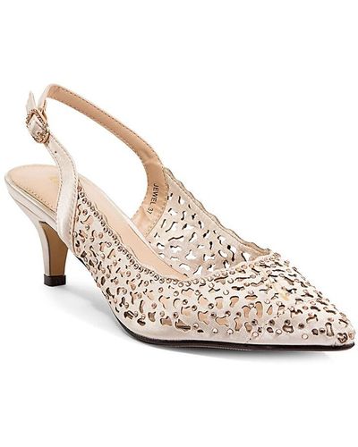 Lady Couture Onyx Champagne Jeweled Fabric Heels