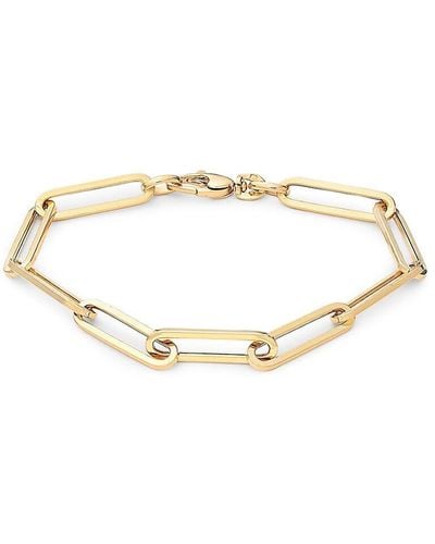 Saks Fifth Avenue 14K Paper Clip Link Bracelet - Metallic