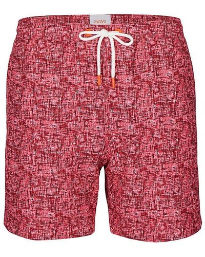 Swims Ponza Cross Hatch Swim Shorts - Red