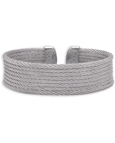 Alor Stainless Steel Cable Cuff Bracelet - Gray