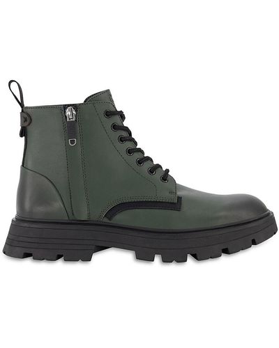 DKNY Side Zip Combat Boots - Green