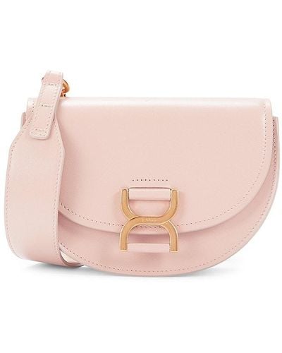 Chloé Marcie Leather Shoulder Bag - Pink