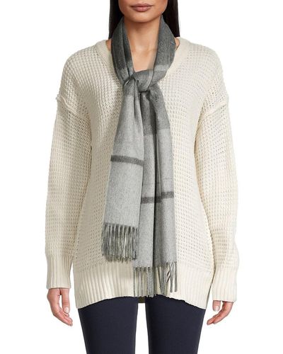 Gray Saks Fifth Avenue Scarves and mufflers for Women | Lyst