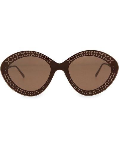 Alaïa 99Mm Reverse Cat Eye Shield Sunglasses - Multicolour