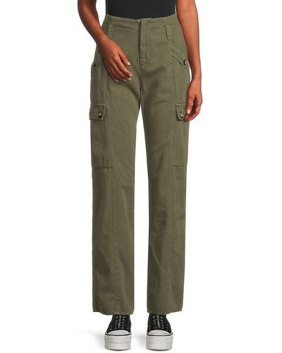 Ba&sh Dada Linen Blend Cargo Trousers - Green
