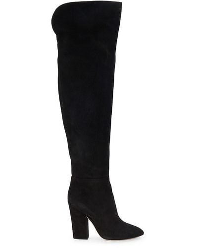 Sergio Rossi Suede Tall Boots - Black