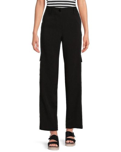 Karl Lagerfeld Solid Cargo Trousers - Black