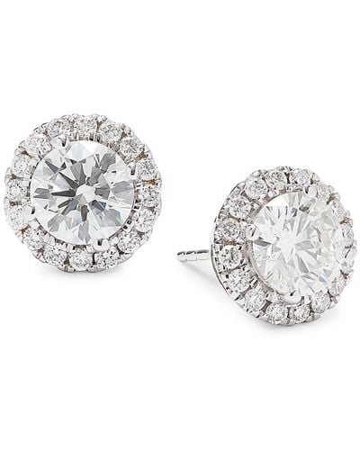 Saks Fifth Avenue 14k White Gold & 2.5 Tcw Lab Grown Diamond Stud Earrings - Metallic