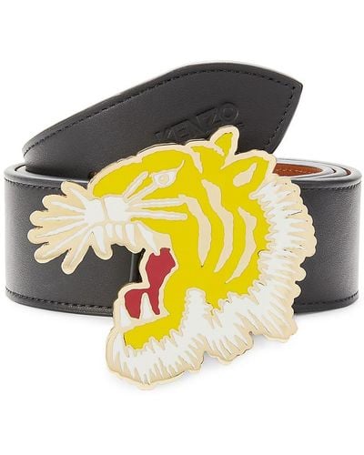 KENZO Nigo Tiger Reversible Leather Belt - Multicolour