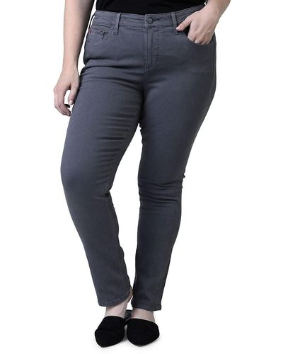 Slink Jeans Plus Andy High Rise Slim Jeans - Blue