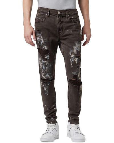 Hudson Jeans Painted Zack Skinny Fit Jeans - Black