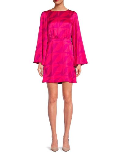 Vero Moda Kypra Print Mini Dress - Pink