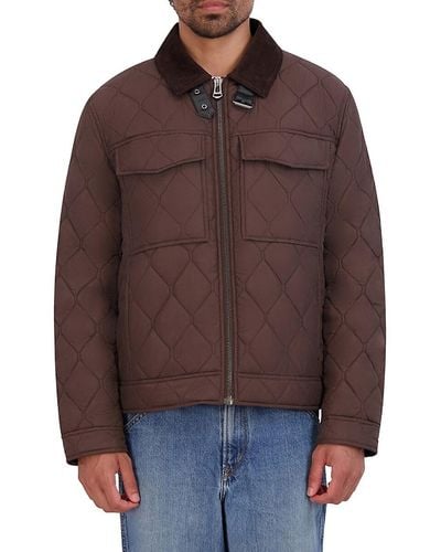Cole Haan Diamond Quilted Jacket - Brown