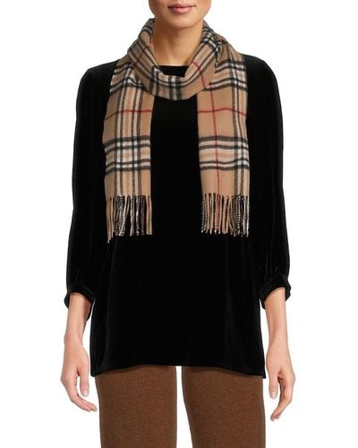 Fraas Plaid Cashmere Scarf - Red