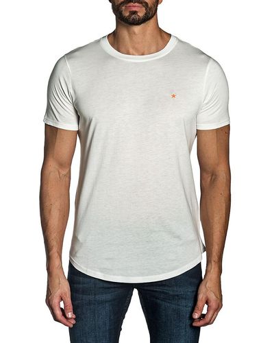 Jared Lang Star Embroidery Peruvian Cotton T-shirt - White