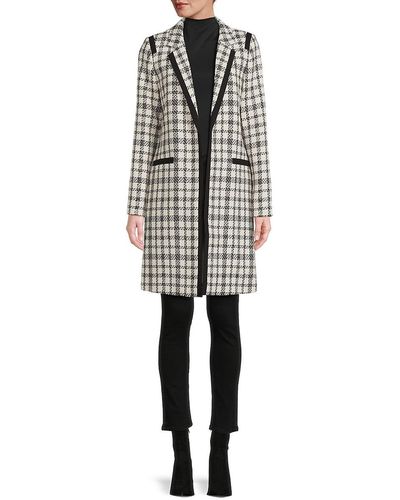 Tommy Hilfiger Check Open Front Coat - Multicolor