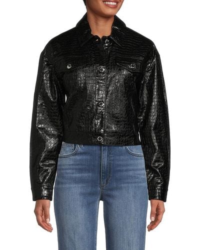 Calvin Klein Button Crop Jacket - Black