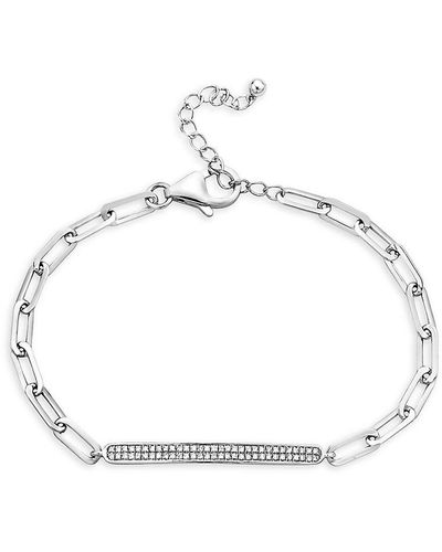 Effy Sterling & 0.24 Tcw Diamond Bracelet - White