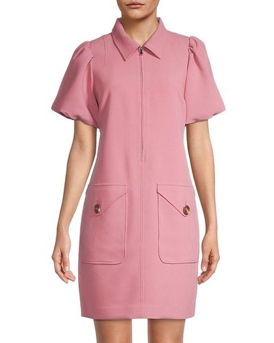 Alice By Temperley Sally Zip Front Mini Dress - Pink