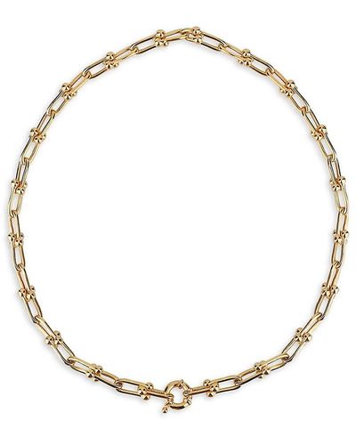 Gabi Rielle Love Is Love 14k Vermeil Thick Front Clasp Chain Necklace - Metallic