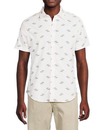 Bonobos Riviera Car Print Button Down Shirt - White