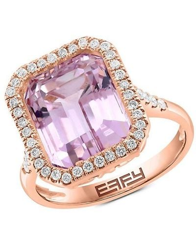 Effy 14k Rose Gold, Kunzite & Diamond Ring - Pink