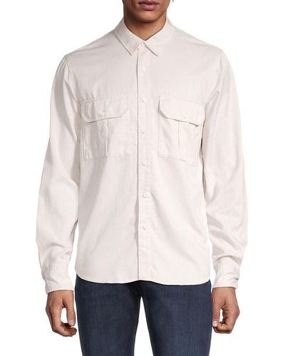 Neuw Workwear Twill Button Down Shirt - White