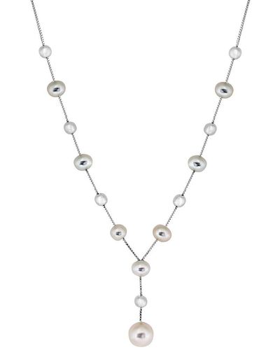 Effy Sterling & 6-9Mm Freshwater Pearl Lariat Necklace - Metallic