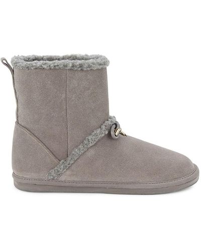 Kate Spade Marie Faux Shearling Suede Boots - Grey