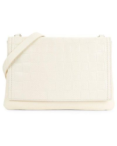Vince Camuto Textured Leather Crossbody Bag - White