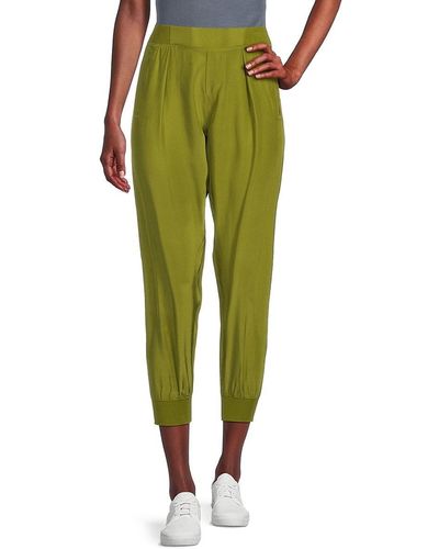 ATM Silk Cropped Sweatpants - Green