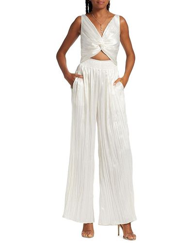 Ramy Brook Brendaly Twisted Satin Jumpsuit - White