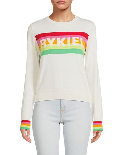 Sonia Rykiel Cashmere Logo Sweater - White