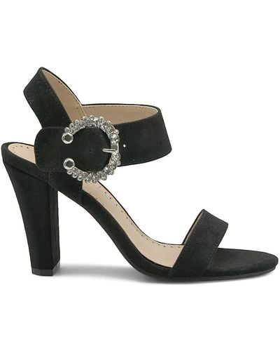 Adrienne Vittadini Geno Embellished Sandals - Black