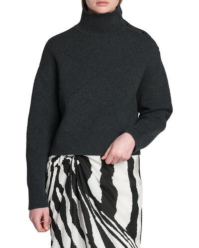 Bottega Veneta Rib Knit Cashmere Blend Jumper - Black